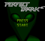 Perfect Dark title screen for GameBoy Color